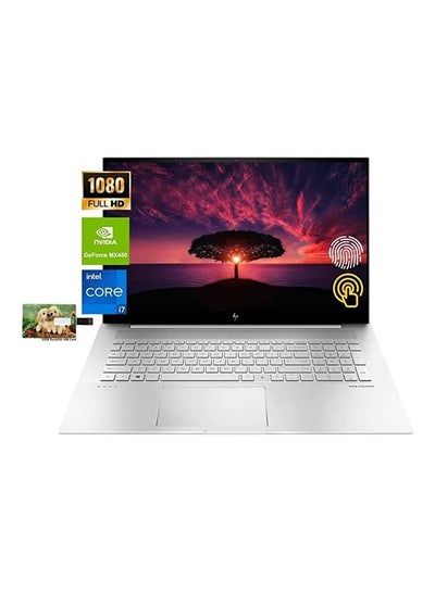 Buy Envy Laptop With 17.3-Inch Display, Core i7-1165G7 Processor/64GB RAM/2TB SSD/Intel Iris XE Graphics/Windows 11 Pro + 32GB Durlyfish USB Card English/Arabic Silver in UAE