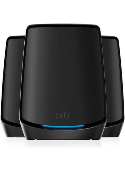 Buy Orbi Whole Home Tri-Band Mesh WiFi 6 System RBK863SB Router with 3 Satellites upto 8,000 sq.ft AX6000 upto 6Gbps, 10Gig Port,1-year NETGEAR Armor Black in Saudi Arabia