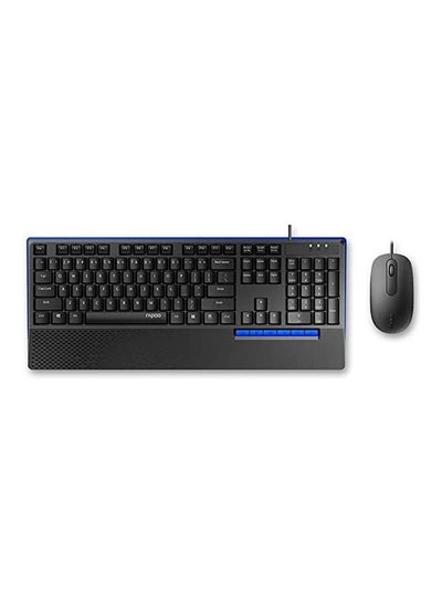 Buy Optical Mouse And Keyboard Wired Combo Black in UAE