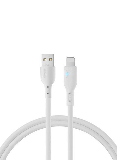 اشتري Lightning Charger Cable 2.4A Cord Compatible For iPhone 14 14 Pro 14 Plus 14 Pro Max 13 Pro 12 Pro Max 11 XS 7 Plus 6S iPad Pro White في مصر