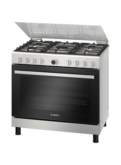 Buy Series 2  Gas Range Cooker HGV1D0V50M Stainless steel in UAE