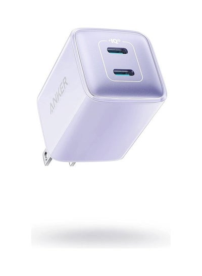 اشتري Anker 40W USB-C Charger 521 (Nano Pro), Durable Built-in Fast Charger PIQ 3.0 (Non-Foldable) for iPhone 14/14 Plus/14 Pro/14 Pro/13, Galaxy, Pixel 4/3, iPad/iPad Mini (Cable Not Included) Purple في مصر