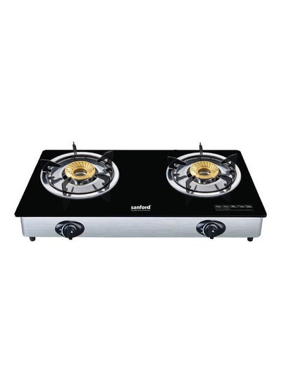 Buy Glass Gas Stove 2 Burner SF5228GC B Black in UAE