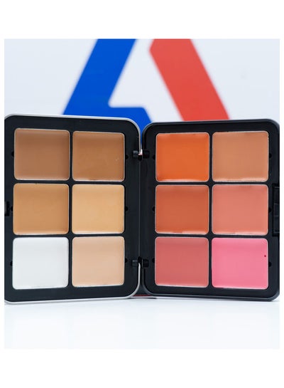 Buy Concealer Cream & Blusher Cream Palette 12g - 12 Colors Multicolour in Egypt