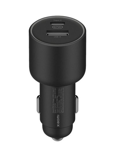 Buy USB-A With Type-C Car Charger 67W Black in Saudi Arabia