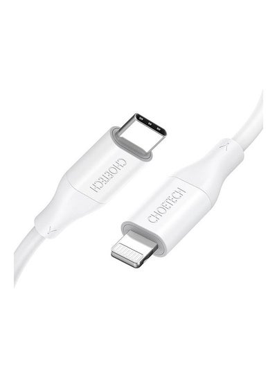 Buy Type-C To Lightening MFI TPE Charging Cable 1.2M White in Saudi Arabia