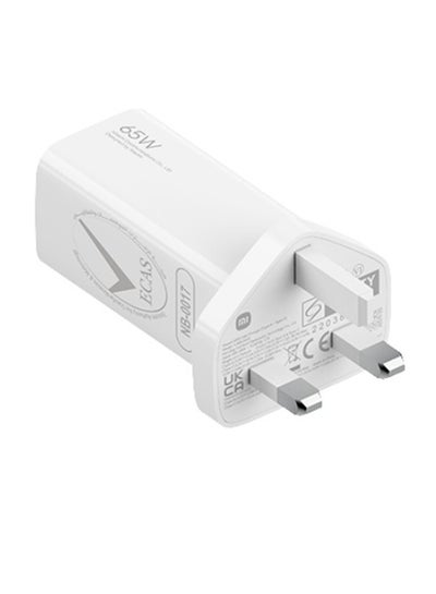 اشتري USB-A With Type-C GaN Car Charger 65W White في الامارات