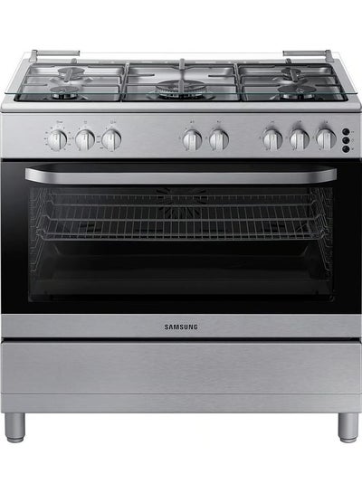 Buy NX5500BM Gas Cooking Range With Triple Power Burner And Auto Turnspit NX36BG48531SSG Silver in UAE