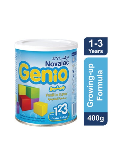 Buy Genio Growing Up Milk Vanilla Flavor 400 Gm 400grams in UAE