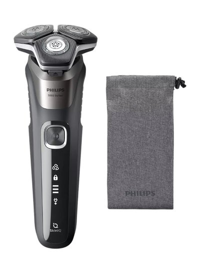 Buy Series 5000 Wet and Dry Electric Shaver With Soft Pouch S5887/10, 2 Years Warranty Carbon Grey in UAE