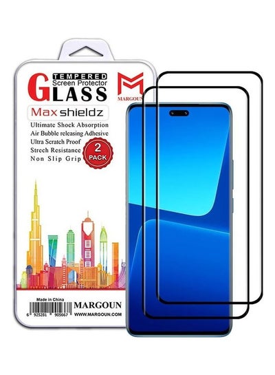 Buy 2 Pack For Xiaomi 13 Lite Screen Protector Tempered Glass Full Glue Back Clear in UAE