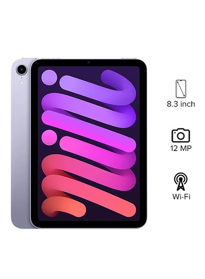Buy iPad Mini 2021 (6th Generation) 8.3-Inch, 64GB, WiFi, Purple With Facetime - International Version in Saudi Arabia