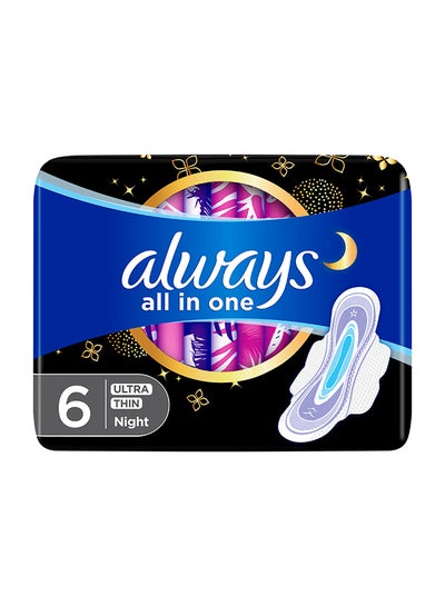 Buy All in One Ultra Thin, Night Sanitary Pads With Wings, 6 Pads in Saudi Arabia