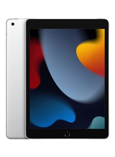 Buy iPad 2021 (9th Generation) 10.2-Inch, 64GB, WiFi, 4G LTE, Silver With Facetime - International Version in UAE