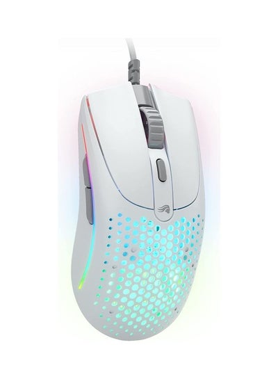 Buy Model O2 Wired RGB Gaming Mouse, Ultralight 59-gram Weight,  26,000 DPI BAMF 2.0 Sensor, Crisp Switches Rated for 80M Clicks, RGB Lighting, G-Skates Mouse Feet, White | GLO-MS-OV2-MW in UAE