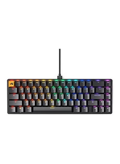 اشتري Glorious GMMK 2 Arabic & English RGB Gaming -TKL Hot Swappable Mechanical Keyboard, Linear Switches, Wired, TKL Gaming & Full-size - Black RGB Keyboard في الامارات