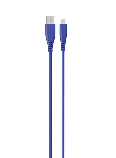 اشتري USB-A To Type-C Silicon Cable 1.5M Blue في السعودية