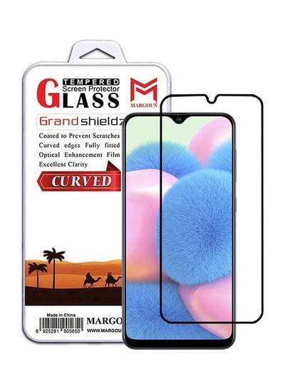 Buy Samsung Galaxy A30s Screen Protector 3D Tempered Glass Full Glue Back Black Edge in UAE