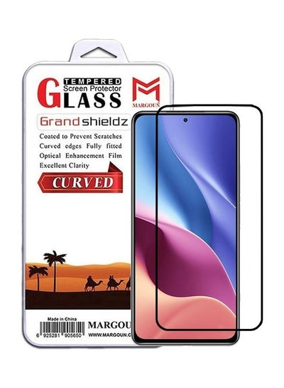 Buy Xiaomi Redmi K40 Screen Protector Tempered Glass Full Glue Back Side Black in UAE