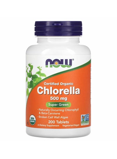 اشتري Certified Organic Chlorella, 500 mg, 200 Tablets في الامارات
