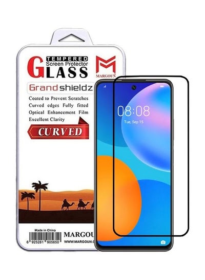 Buy Huawei Y7a Screen Protector Tempered Glass Full Glue Back Side Black in UAE