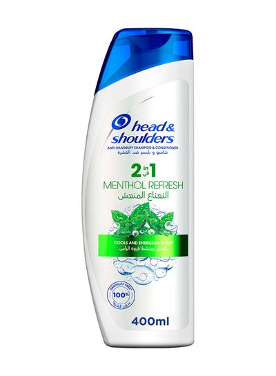 Buy 2In1 Menthol Refresh Anti-Dandruff Shampoo And Conditioner For Itchy Scalp 400ml in Saudi Arabia