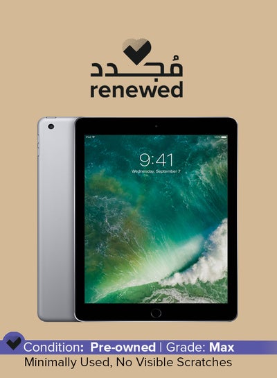 اشتري Renewed - iPad 2017 (5th Generation) 9.7inch, 32GB, Wi-Fi, 4G Space Gray With FaceTime في السعودية