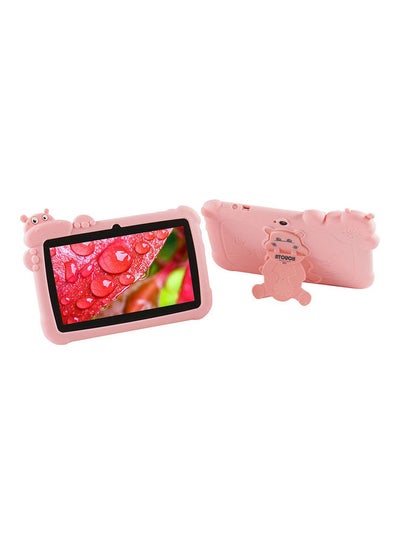 Buy K91 7-Inch 16GB/2GB RAM Bluetooth Wi-Fi Kids Tablet With Built-in Stand Silicone Case (Pink) in UAE