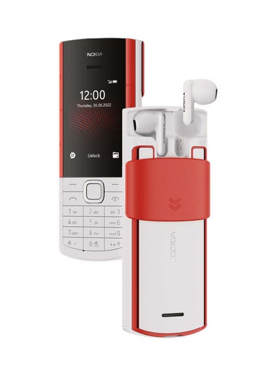 Buy 5710 XA Dual SIM White/Red 48MB RAM 128MB 4G -Middle East Version in Egypt