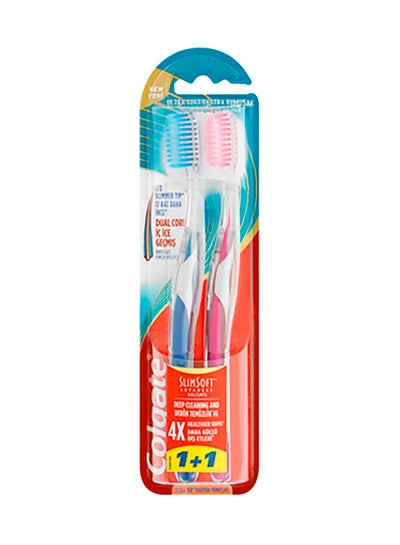 Buy Advance Ultra Soft Toothbrush Pack of 2 Multicolour in Saudi Arabia