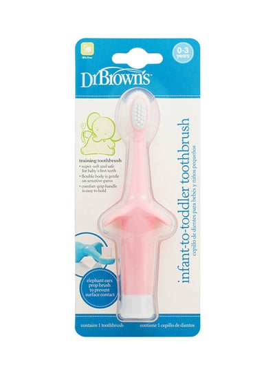 اشتري Infant-to-Toddler Toothbrush, Pack of 1 - Pink Elephant في السعودية