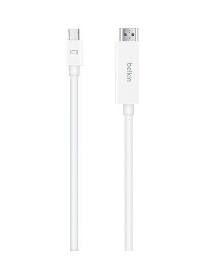 Buy 4K Mini Display Port To Hdmi Cable White in UAE
