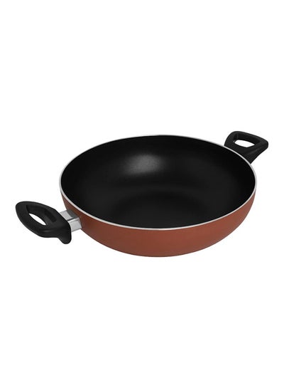 اشتري Non-Stick Aluminium Deep Pan With Two Handle بني/أسود 32 سنتيمتر في السعودية