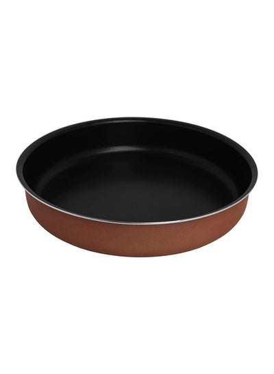 Buy Aluminium Round Tray Brown/Black 24cm in Saudi Arabia