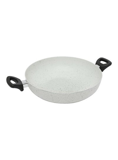 Buy Aluminium Wok Pan Beige/Black 28cm in Saudi Arabia