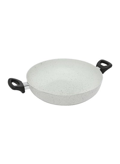 Buy Aluminium Wok Pan Beige/Black 30cm in Saudi Arabia