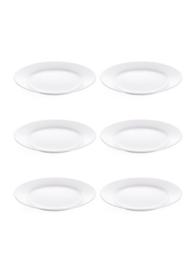 Buy 6-Piece Dinner Plates White 11inch in Saudi Arabia