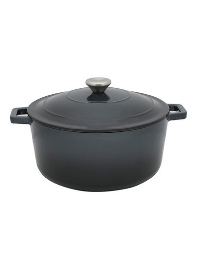 Buy Cast Iron Round Casserole Black 26cm in Saudi Arabia