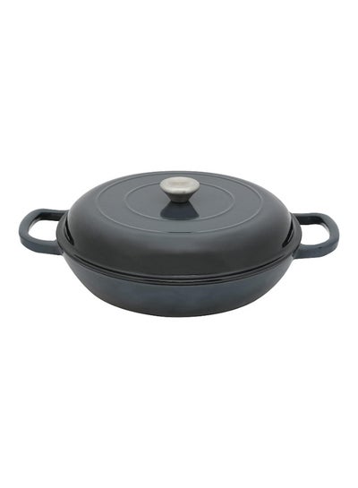 Buy Cast Iron Shallow Casserole Black 30cm in Saudi Arabia