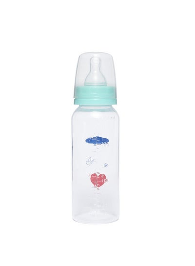 Buy Classic Feeding Bottle 250ml Silicone Nipple baby blue giraffe in Egypt