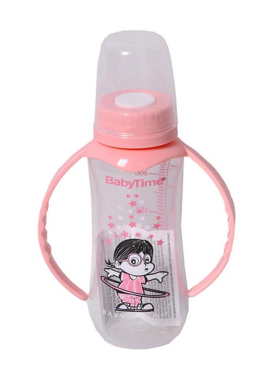 اشتري Feeding Bottle With Handle 250ml Pink girl في مصر