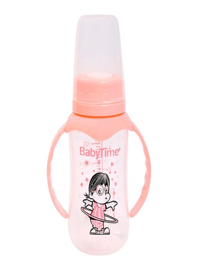 Buy Feeding Bottle With Handle 150ml Pink girl in Egypt