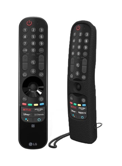 اشتري Magic Remote Compatible With Many LG Models, Netflix And Prime Video Hot Keys, Google, Alexa Controller Case For TV Control Protector Black في الامارات