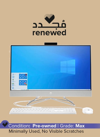 Buy Renewed - Desktop All-in-One With 27-Inch Full HD Display,Intel Core i7 Processor/10th Generation/16GB RAM/256GB SSD/2TB HDD With KeyBoard & Mouse english Silver in UAE