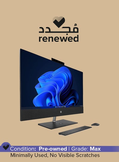 اشتري Renewed - Pavilion Desktop All-in-One With 27-Inch Full HD (Touch) Display,Intel Core i7 Processor/12th Generation/16GB RAM/1TB HDD With Keyboard & Mouse english Black في الامارات