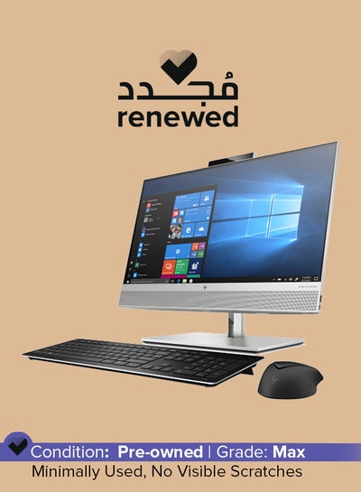 اشتري Renewed - Desktop All-in-One With 27-Inch Full HD Display,Intel Core i5 Processor/10th heneration/8GB RAM/256GB SSD With Keyboard & Mouse english Silver في الامارات