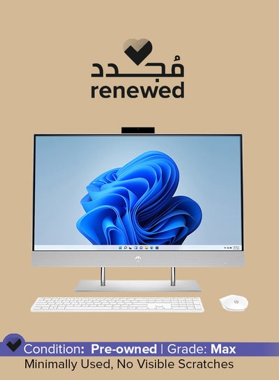 اشتري Renewed - Desktop All-in-One With 27-Inch Full HD Display,Intel Core i5 Processor/12th Generation/8GB RAM/512GB SSD/2GB Nvida MX450 Graphics With Keyboard & Mouse english Silver في الامارات