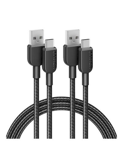 Buy USB C Charger Cable [2 Pack, 6ft], 310 USB A to Type C Charger Cable Fast Charge, Nylon USB A to USB C Cable Fast Charging for Samsung Galaxy Note 10 Note 9/S10+ S10, LG V30 (USB 2.0) Phantom in UAE