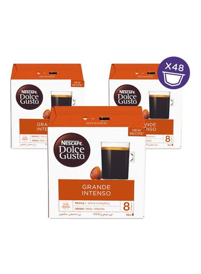 Buy Dolce Gusto Grande Intenso Coffee 16 Capsules 132.8grams Pack of 3 in UAE