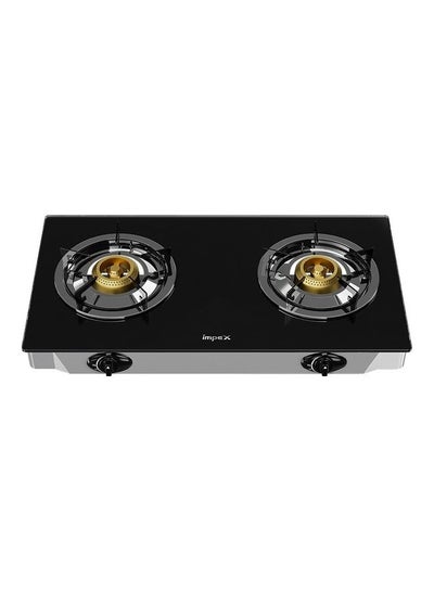 اشتري 2- Burner Glass Top Gas Stove IGS 1214F Black/Silver في الامارات